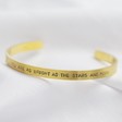 Lisa Angel Ladies' Gold Handmade 'As Bright As The Stars' Open Bangle