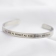 Lisa Angel Ladies' Silver Handmade 'As Bright As The Stars' Open Bangle