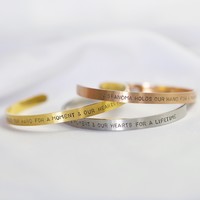 Handmade 'Grandma Holds Our Hand' Open Bangle