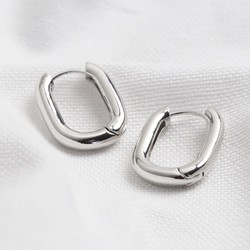 Sterling Silver Crystal Huggie Hoop Earrings | Lisa Angel