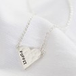 Lisa Angel Ladies' Personalised Hammered Silver Heart Necklace
