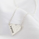 Personalised Hammered Silver Heart Necklace