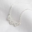 Personalised Silver Triple Heart Pendant Necklace