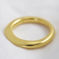 Gold Sterling Silver Organic Shape Ring
