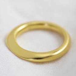 Gold Sterling Silver Organic Shape Ring