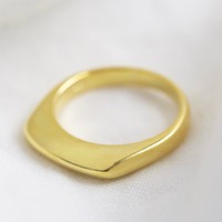 Gold Sterling Silver Thin Geometric Ring
