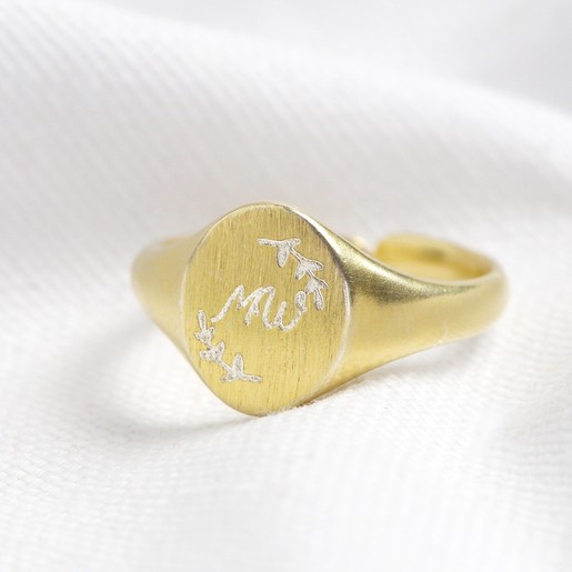 Monogram Signet Ring For Women Gold Initial Ring Personalized Ring Handmade  Jewelry Gift for Mom Gifts for Her Wedding Gift Custom Rings