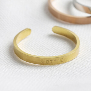 Thin Adjustable Stainless Steel Ring - Gold