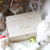 Personalised 'Santa Paws' Christmas Hamper Box