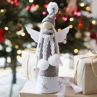 Grey Felt Angel Christmas Tree Topper