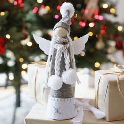 Grey Felt Angel Christmas Tree Topper