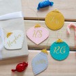 Lisa Angel Personalised Felt Bauble Shape Hanging Decorations