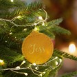 Lisa Angel Mustard Orange Personalised Felt Bauble Shape Hanging Decoration