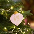 Lisa Angel Pink Personalised Felt Bauble Shape Hanging Decoration
