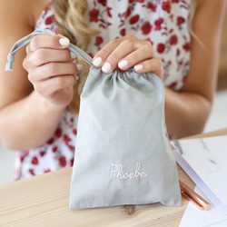 Personalised Embroidered Name Cotton Gift Bag
