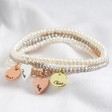 Lisa Angel Ladies' Personalised Handmade Seed Pearl and Charm Bracelet