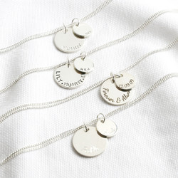 Personalised Sterling Silver Double Disc Charm Bracelet