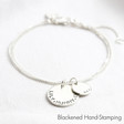 Lisa Angel Hand-Stamped Personalised Sterling Silver Double Disc Charm Bracelet