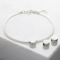 Sterling Silver Circle Bead Bracelet