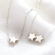 Lisa Angel Sterling Silver Star Bead Necklace