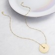 Personalised Gold Sterling Silver Disc Washer Necklace