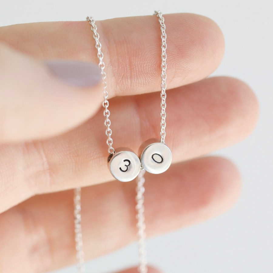 Personalised Sterling Silver Circle Bead Necklace Lisa Angel