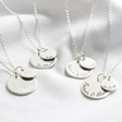 Lisa Angel Ladies' Personalised Sterling Silver Double Disc Charm Necklace