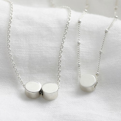 Sterling Silver Circle Bead Necklace