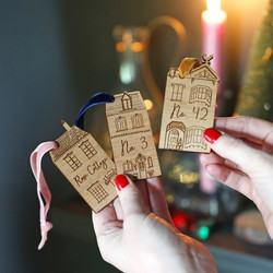 Personalised Wooden House Decoration