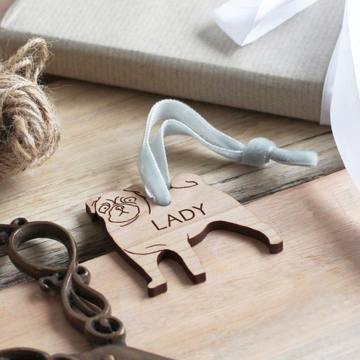 Personalised Wooden Dog Keyring | Lisa Angel Accessories Collection | Lisa Angel