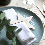 Two Personalised Wooden Star Napkin Holders