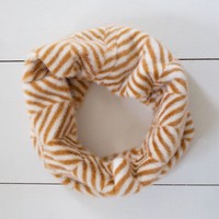 Caramel Zigzag Faux Fur Snood