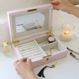 Lisa Angel Ladies' Personalised Luxury Pink Lacquer Lockable Jewellery Box