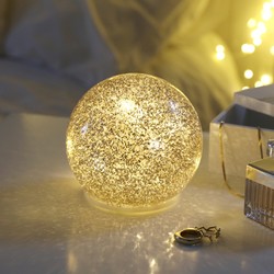 Medium LED Gold Glitter Light Globe