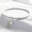 Lisa Angel Ladies' 'Favourite Person' Meaningful Word Bangle in Silver