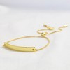 Lisa Angel Ladies' Gold Box Chain and Curved Bar Bracelet