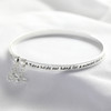 Lisa Angel Ladies' 'Nana' Meaningful Word Bangle in Silver