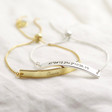 Lisa Angel Ladies' Personalised Box Chain and Curved Bar Bracelet