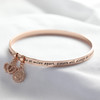 Lisa Angel Ladies' 'Sisters' Meaningful Word Bangle in Rose Gold