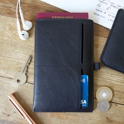 Stackers Black Passport Sleeve