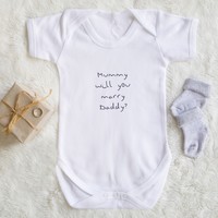 Personalised Proposal Short Sleeved Babygrow