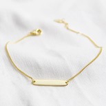 Gold Sterling Silver ID Bracelet