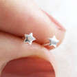 Lisa Angel Ladies' Tiny Sterling Silver Star Stud Earrings