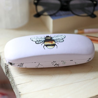 Floral Bee Glasses Case