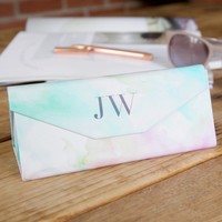 Personalised Pastel Watercolour Foldable Glasses Case