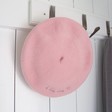 Personalised Embroidered Beret - Pink