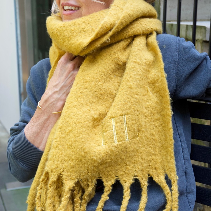 personalised embroidered scarf