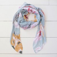 Lightweight Floral Peony Scarf