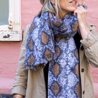 Soft Snakeskin Blanket Scarf