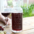 Engraved Red Wine Lover's Wine Carafe